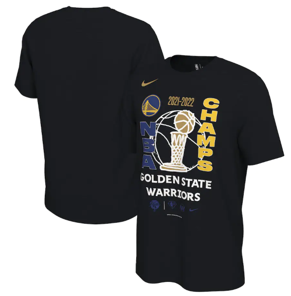 Men's Golden State Warriors 2021-2022 Black NBA Finals Champions Locker Room T-Shirt Men's Golden State Warriors 2021-2022 Black NBA Finals Champions Locker Room T-Shirt